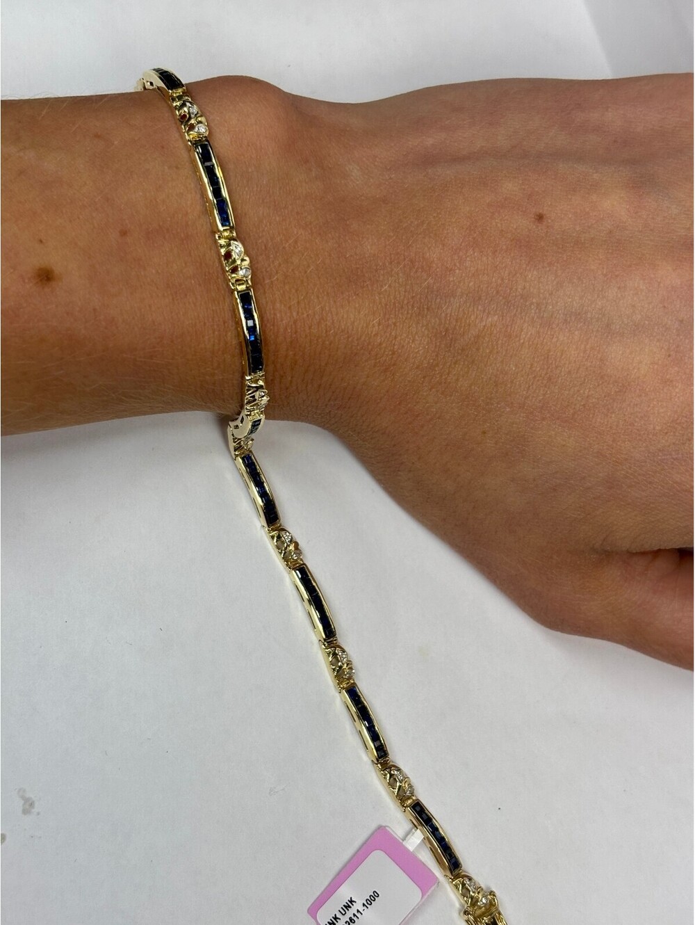 14k Yellow Gold Sapphire Bracelet Antique